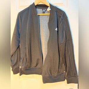 adidas Black Bomber Jacket with Subtle White Logo